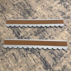 Light Blue Scallop Cork Board Strip Wall Decor